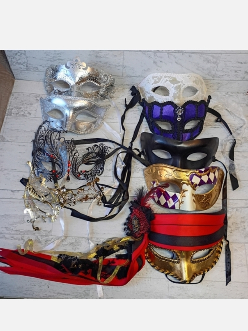 Lot of 9 Masquerade unbranded sexy face masks cosplay Party Halloween costume
